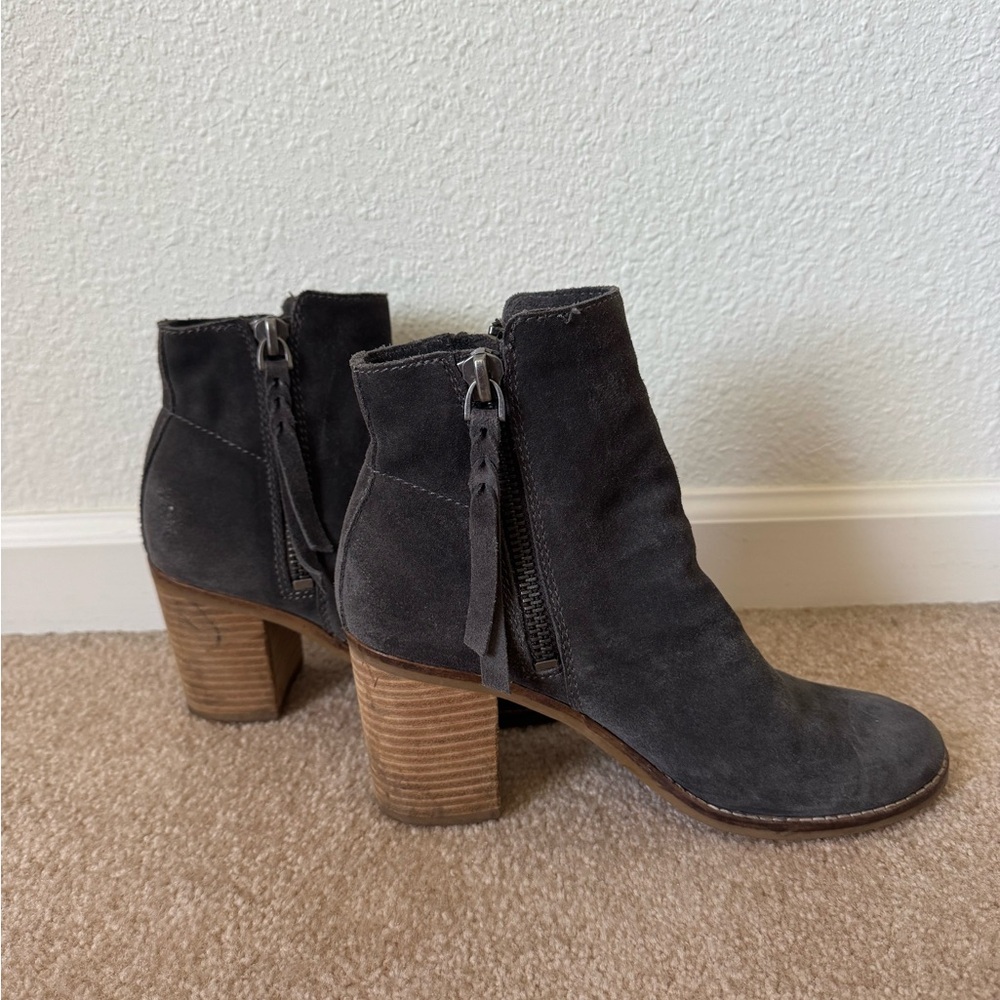 Dolce Vita Gray Suede Ankle Booties